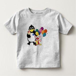 T-shirt Pour Les Tous Petits Drôle pingouin et dessin animé clown