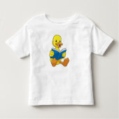 T-shirt Pour Les Tous Petits Duck at Reading with Book (Devant)
