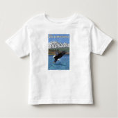 T-shirt Pour Les Tous Petits Eagle chauve plongeant - Yellowstone occidental, (Devant)