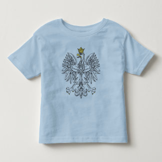 T-shirt Pour Les Tous Petits Eagle polonais avec des enfants de couronne d'or