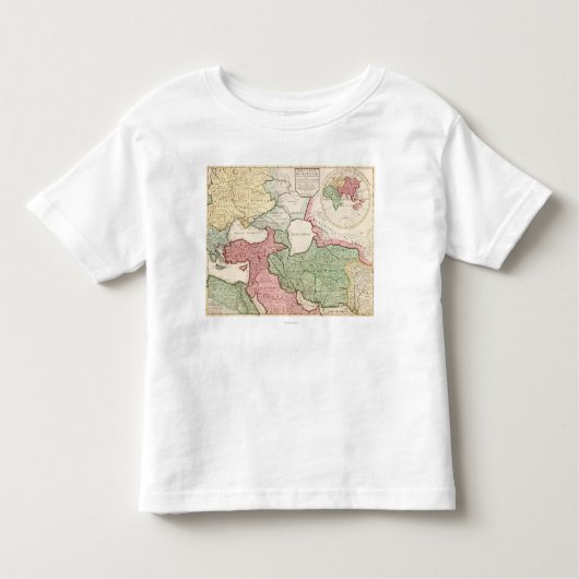T-shirt Pour Les Tous Petits EastPanoramic moyen MapMiddle est (Devant)