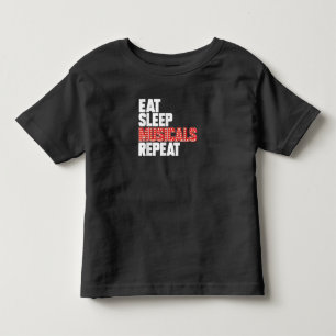 T-shirt Pour Les Tous Petits Eat Sleep Comédie musicale Répéter Actrice de Broa