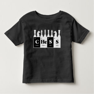 T-shirt Pour Les Tous Petits Échecs faits d'éléments Graphique Échecs Pièces De