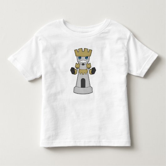 T-shirt Pour Les Tous Petits Échecs Pièce Rook Échecs (Devant)