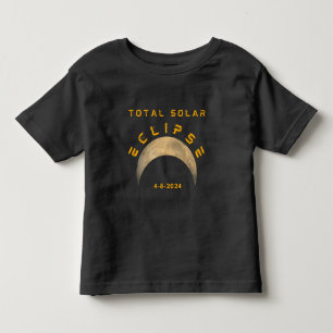 T-SHIRT POUR LES TOUS PETITS ÉCLIPSE SOLAIRE TOTALE LUNE SOLEIL TERRE