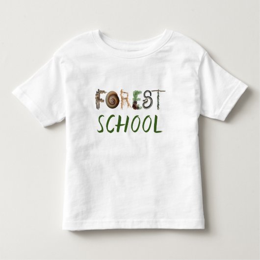 T-shirt Pour Les Tous Petits École forestière (Devant)
