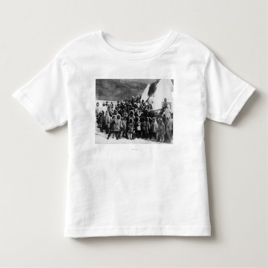 T-shirt Pour Les Tous Petits Écoliers esquimaux en photographie de l'Alaska (Devant)