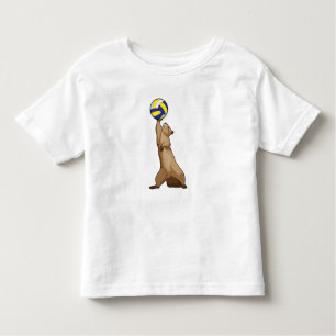 T-shirt Pour Les Tous Petits Écureuil avec volleyball