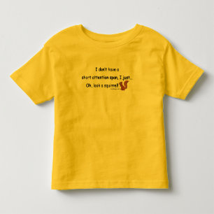 T-shirt Pour Les Tous Petits Écureuil court de durée d'attention