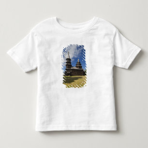 T-shirt Pour Les Tous Petits Église orthodoxe russe traditionnelle en bois