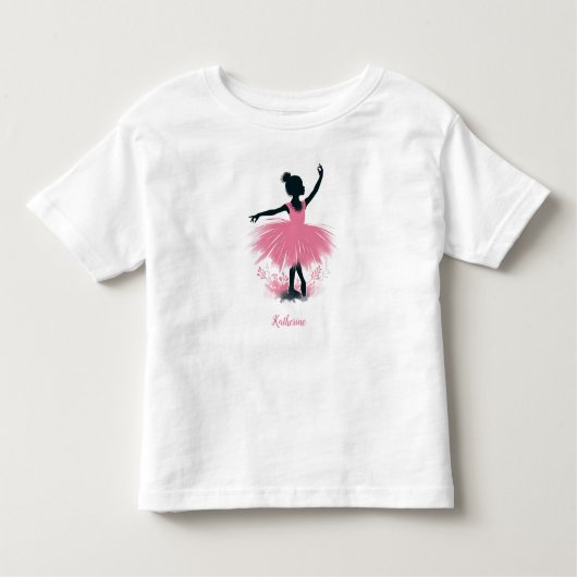 T-shirt Pour Les Tous Petits Elégant ballet en silhouette Ballerina (Devant)