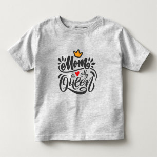 T-shirt Pour Les Tous Petits Elegant Design Typografy Maman Is My Queen