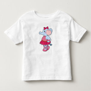 T-shirt Pour Les Tous Petits Eléphant au Ballet avec jupe