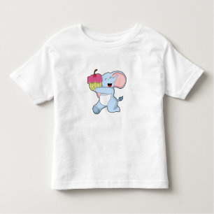 T-shirt Pour Les Tous Petits Eléphant au gâteau