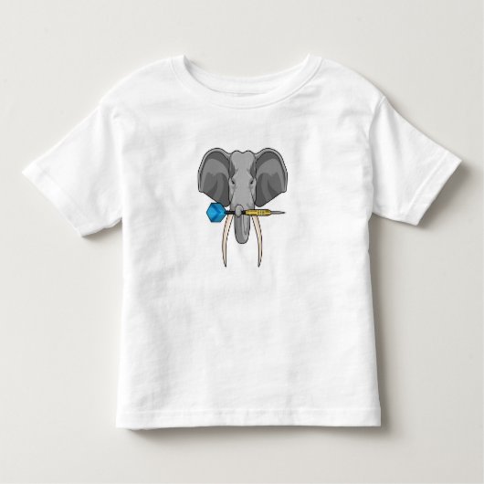 T-shirt Pour Les Tous Petits Eléphant aux fléchettes avec fléchette (Devant)
