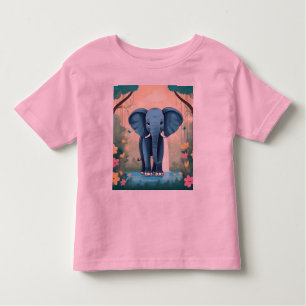 T-shirt Pour Les Tous Petits Eléphant Bébé Bleu Whimsical,