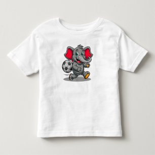 T-shirt Pour Les Tous Petits Éléphant Bébé Jouant au Baby-Foot Graphique