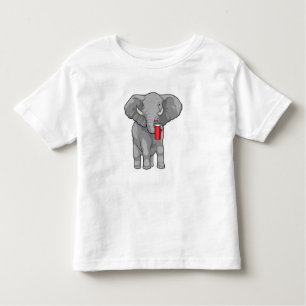 T-shirt Pour Les Tous Petits Eléphant Boire de la tasse