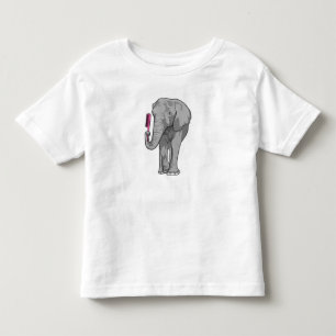 T-shirt Pour Les Tous Petits Elephant comme coiffeur avec peigne