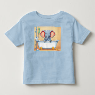 T-shirt Pour Les Tous Petits Eléphant dans le bain