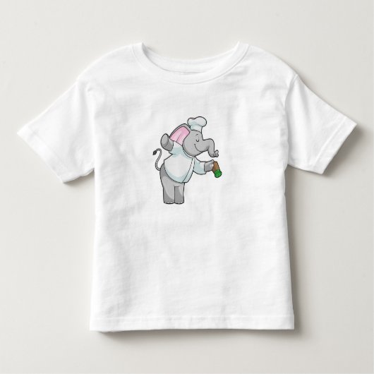 T-shirt Pour Les Tous Petits Elephant en chef avec shaker de sel (Devant)