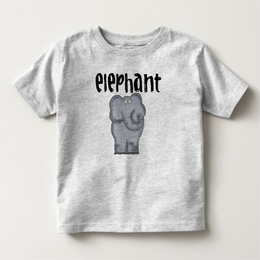 T-shirt Pour Les Tous Petits Eléphant gris (Devant)