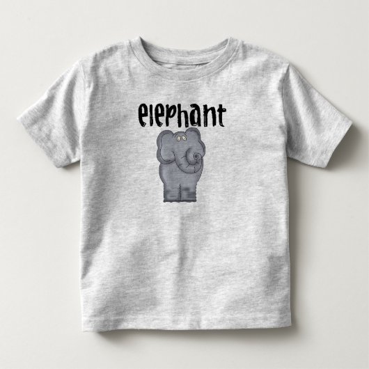 T-shirt Pour Les Tous Petits Eléphant gris (Devant)