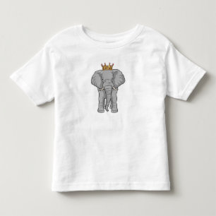T-shirt Pour Les Tous Petits Elephant King Crown