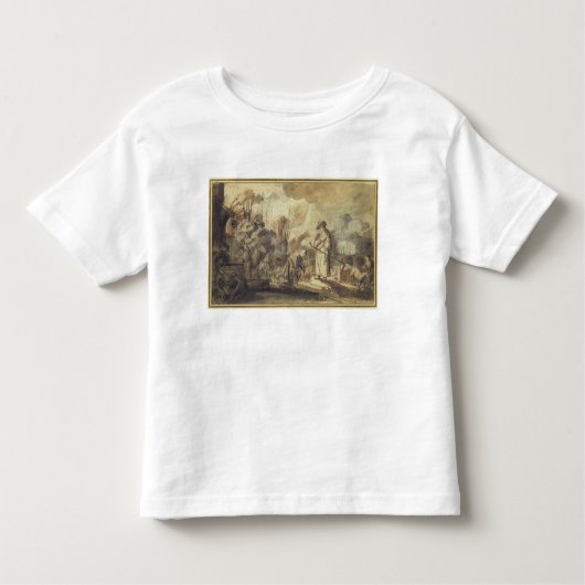 T-shirt Pour Les Tous Petits Eliezer et Rebecca au puits (Devant)