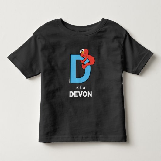 T-shirt Pour Les Tous Petits Elmo Alphabet | D Bleu (Devant)