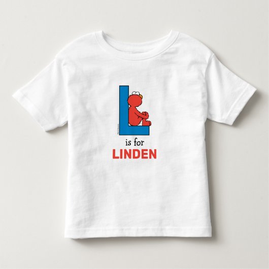 T-shirt Pour Les Tous Petits Elmo Alphabet | L Bleu (Devant)