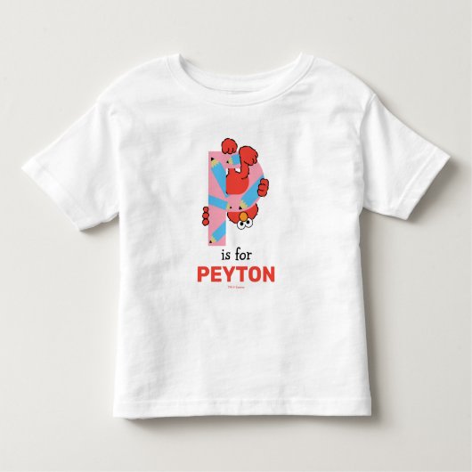 T-shirt Pour Les Tous Petits Elmo Alphabet | P Crayon (Devant)