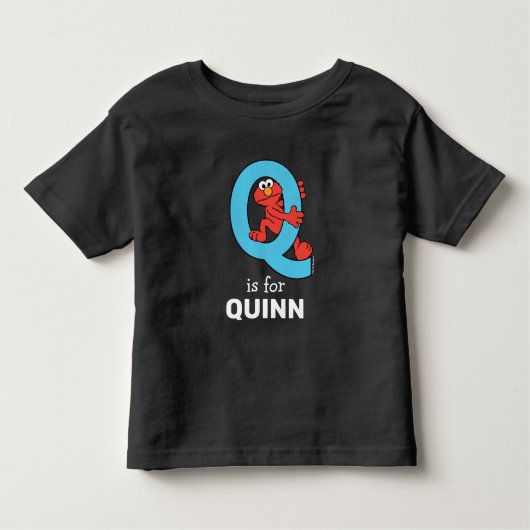 T-shirt Pour Les Tous Petits Elmo Alphabet | Q Bleu (Devant)