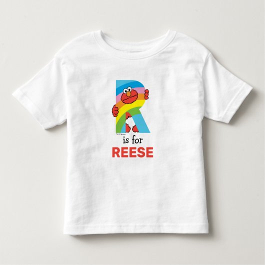 T-shirt Pour Les Tous Petits Elmo Alphabet | R arc-en-ciel (Devant)