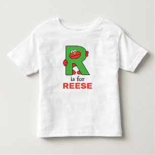 T-shirt Pour Les Tous Petits Elmo Alphabet   R Vert