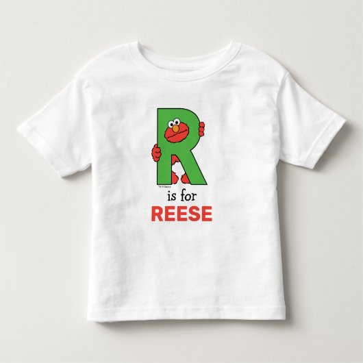 T-shirt Pour Les Tous Petits Elmo Alphabet | R Vert (Devant)