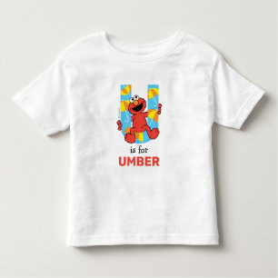 T-shirt Pour Les Tous Petits Elmo Alphabet   U Parapluie