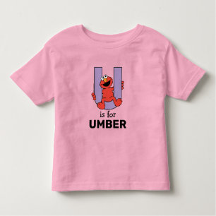 T-shirt Pour Les Tous Petits Elmo Alphabet   U violet