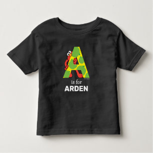 T-shirt Pour Les Tous Petits Elmo Alphabet   Une pomme