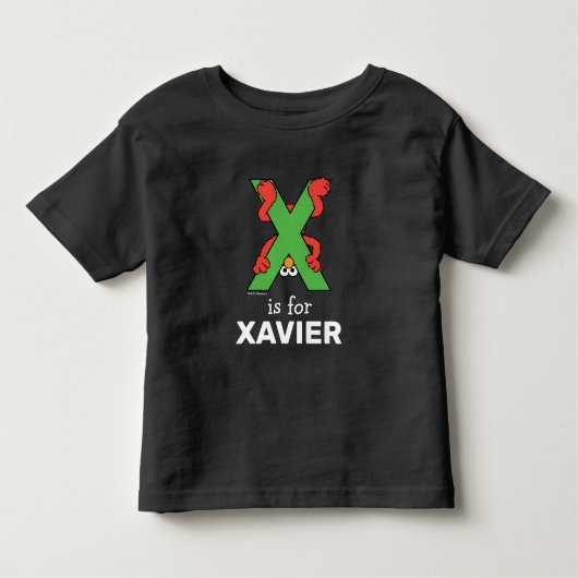 T-shirt Pour Les Tous Petits Elmo Alphabet | Vert X (Devant)