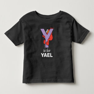 T-shirt Pour Les Tous Petits Elmo Alphabet   Y Violet