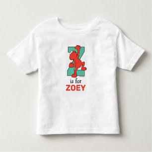 T-shirt Pour Les Tous Petits Elmo Alphabet   Z TURQUOISE