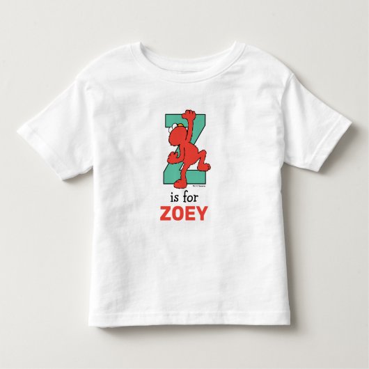 T-shirt Pour Les Tous Petits Elmo Alphabet | Z TURQUOISE (Devant)