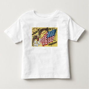 T-shirt Pour Les Tous Petits Emblème d'Eagle tenant des feux d'artifice,