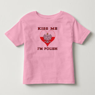 T-shirt Pour Les Tous Petits Embrassez-Moi Je Suis Polonais