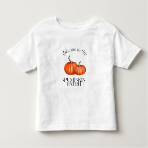 T-shirt Pour Les Tous Petits Emmenez-Moi À L'Automne Citrouille Patch