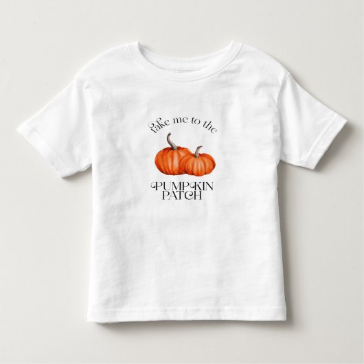 T-shirt Pour Les Tous Petits Emmenez-Moi À L'Automne Citrouille Patch (Devant)