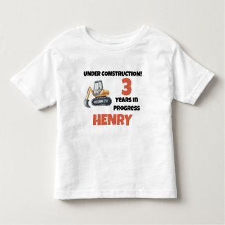 T-shirt Pour Les Tous Petits En construction Anniversaire Garçon Fête Personnal