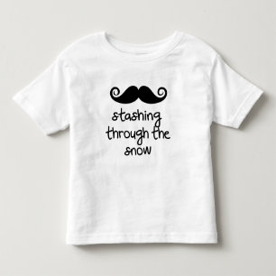 T-shirt Pour Les Tous Petits en croupissant dans la neige !