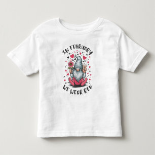T-shirt Pour Les Tous Petits En février, nous portons du rouge pour la sensibil